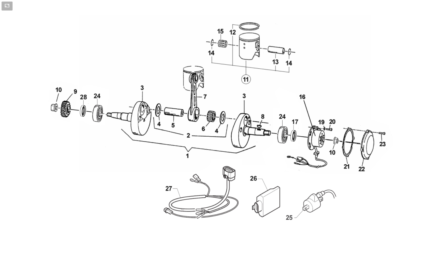2T 85 MX JUNIOR 2015 - ENGINE - CRANKSHAFT AND PISTON