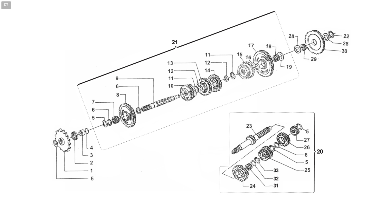 2T 85 MX JUNIOR 2015 - ENGINE - GEARSHIFT
