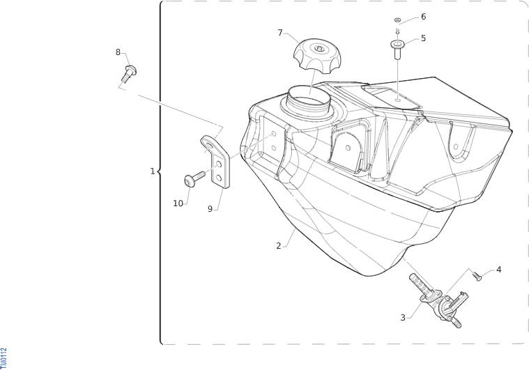 2T 112 SMX JUNIOR FROM 2022 TO 2024 - FRAME - FUEL TANK