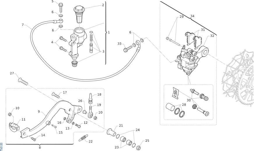 2T 112 SMX JUNIOR FROM 2022 TO 2024 - FRAME - REAR BRAKE