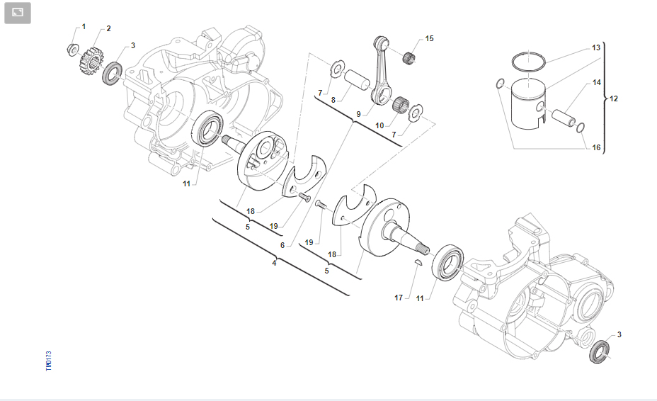 2T 85 MX/SMX JUNIOR 2022 -ENGINE - CRANKSHAFT 18 -PISTON