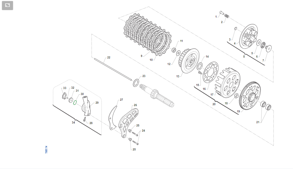 2T 85/100 MX/SMX JUNIOR FROM 2024 TO 2026- ENGINE - CLUTCH