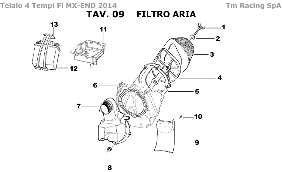4T 250/450 Fi MX/EN 2014 - BASTIDOR - FILTRO AIRE