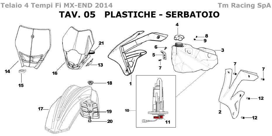4T 250/450 Fi MX/EN 2014 - BASTIDOR - PLÁSTICOS Y DEPÓSITO