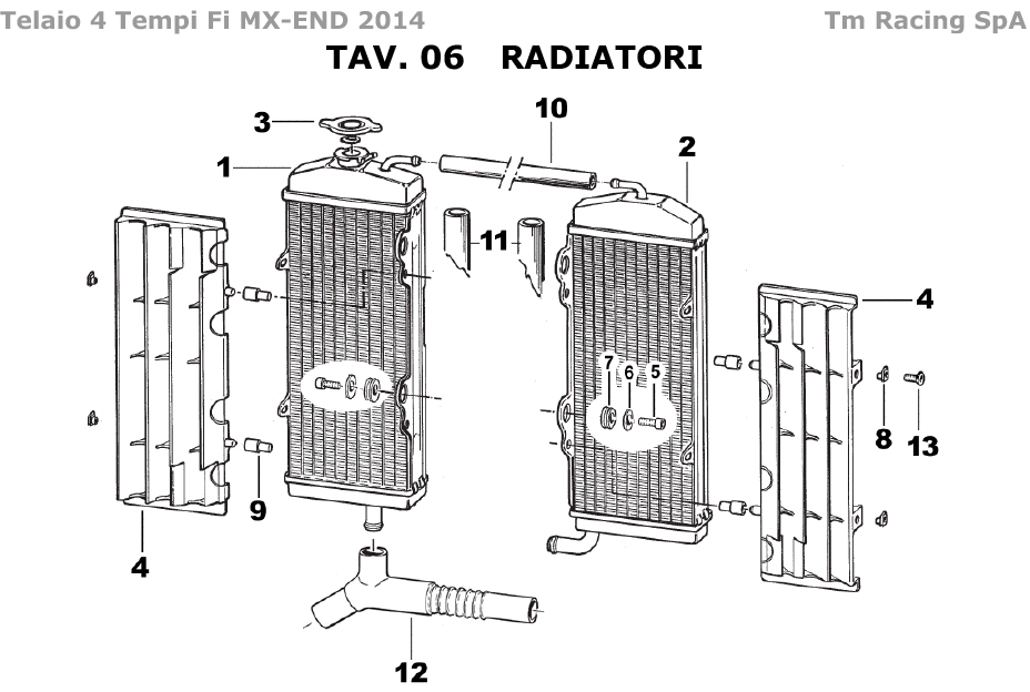 4T 250/450 Fi MX/EN 2014 - BASTIDOR - RADIADORES