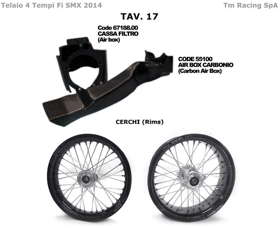 4T 250/450 FI SMX 2014 - TELAIO - CERCHI E CASSA FILTRO