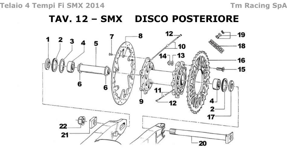 4T 250/450 FI SMX 2014 - TELAIO - DISCO POSTERIORE