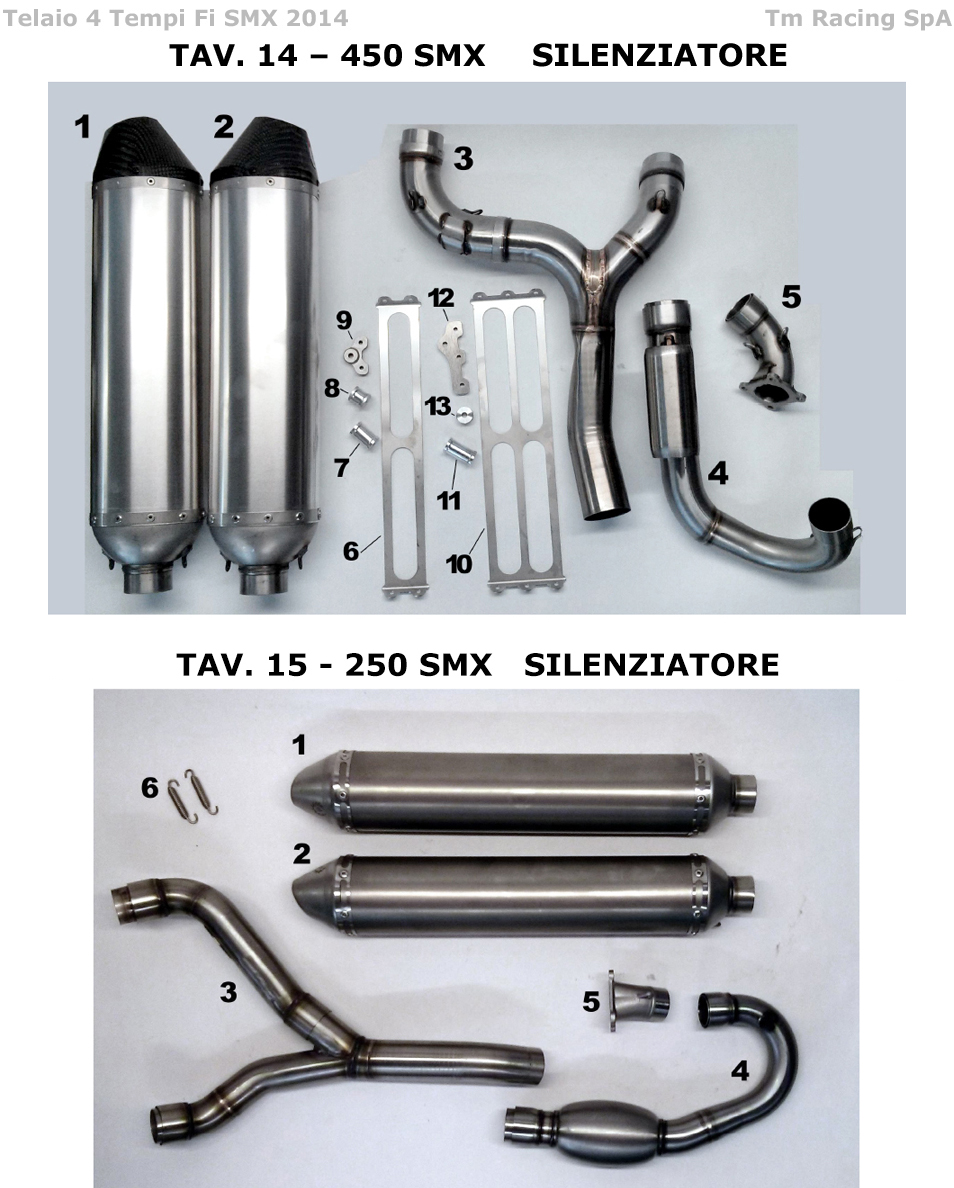 4T 250/450 FI SMX 2014 - TELAIO - SILENZIATORE