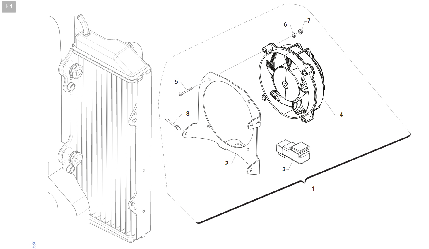 4T FI EN/MX/SMR 2022/2023 - BASTIDOR - KIT DE ABANICO