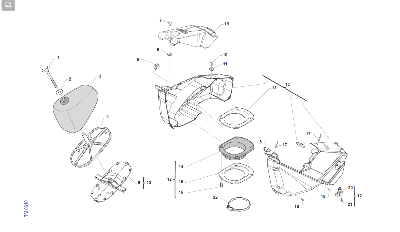 4T 250/300 FI EN/MX TWIN FROM 2022 TO 2024 - FRAME - AIRBOX
