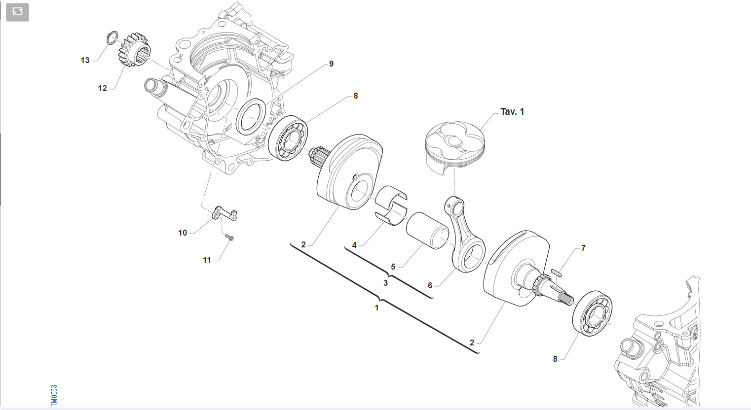 4T 250 FI EN TWIN DE 2019 A 2024 - MOTOR - CIGÜEÑAL