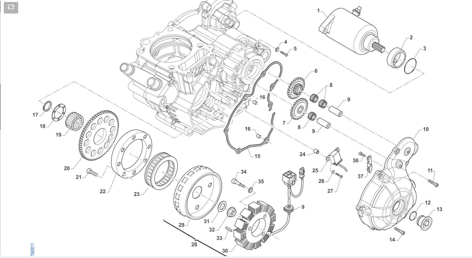 4T 250 FI EN TWIN DAL 2019 AL 2023 - MOTORE - ACCENSIONE ES
