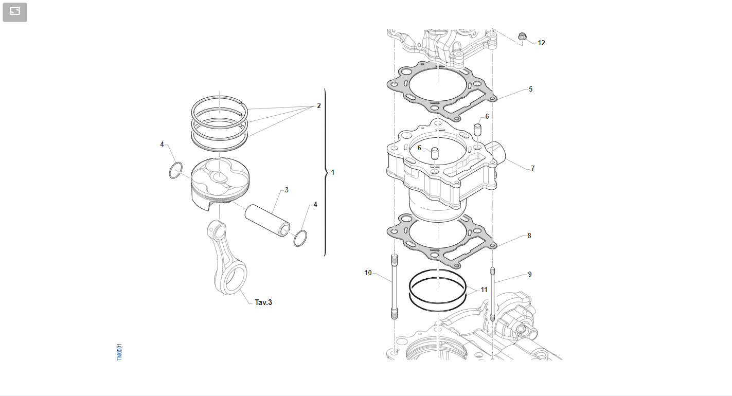 4T 250 FI SMX 2022 - ENGINE - CYLINDER-PISTON