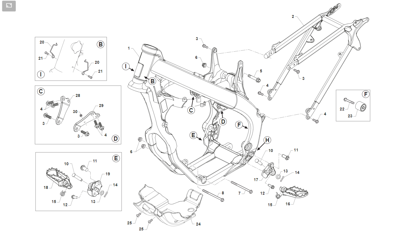 4T 250 FI MX TWIN 2022/2023 - FRAME - FRAME