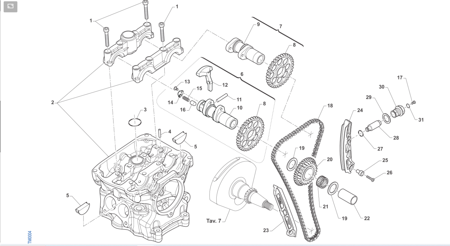 4T 250 FI SMX 2021 - MOTORE - DISTRIBUZIONE