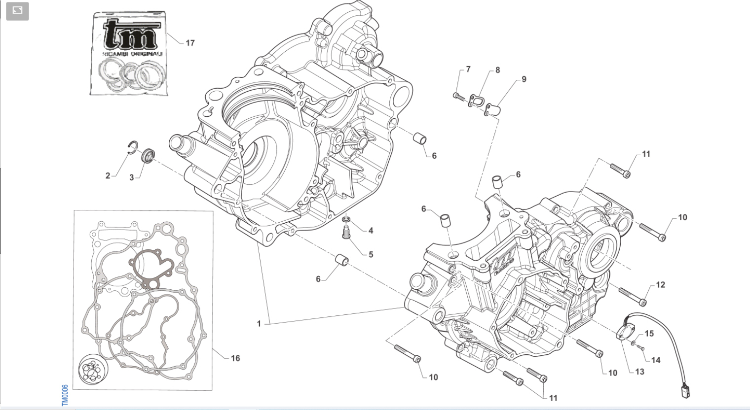 4T 250 FI SMX 2021 - MOTORE - CARTER MOTORE