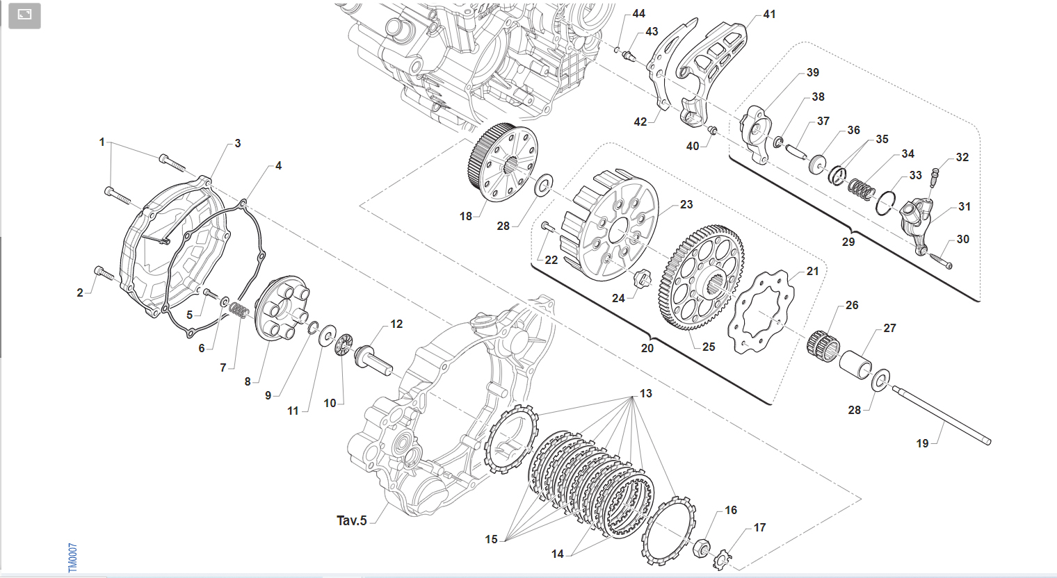 4T 250 FI SMX 2021 - MOTORE - FRIZIONE