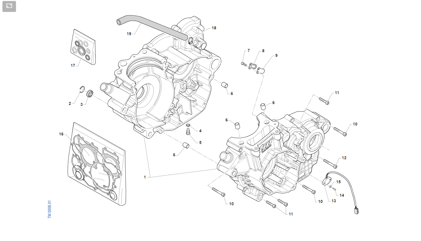 4T 300 FI MX/EN TWIN DAL 2022 AL 2024 - MOTORE - CARTER MOTORE