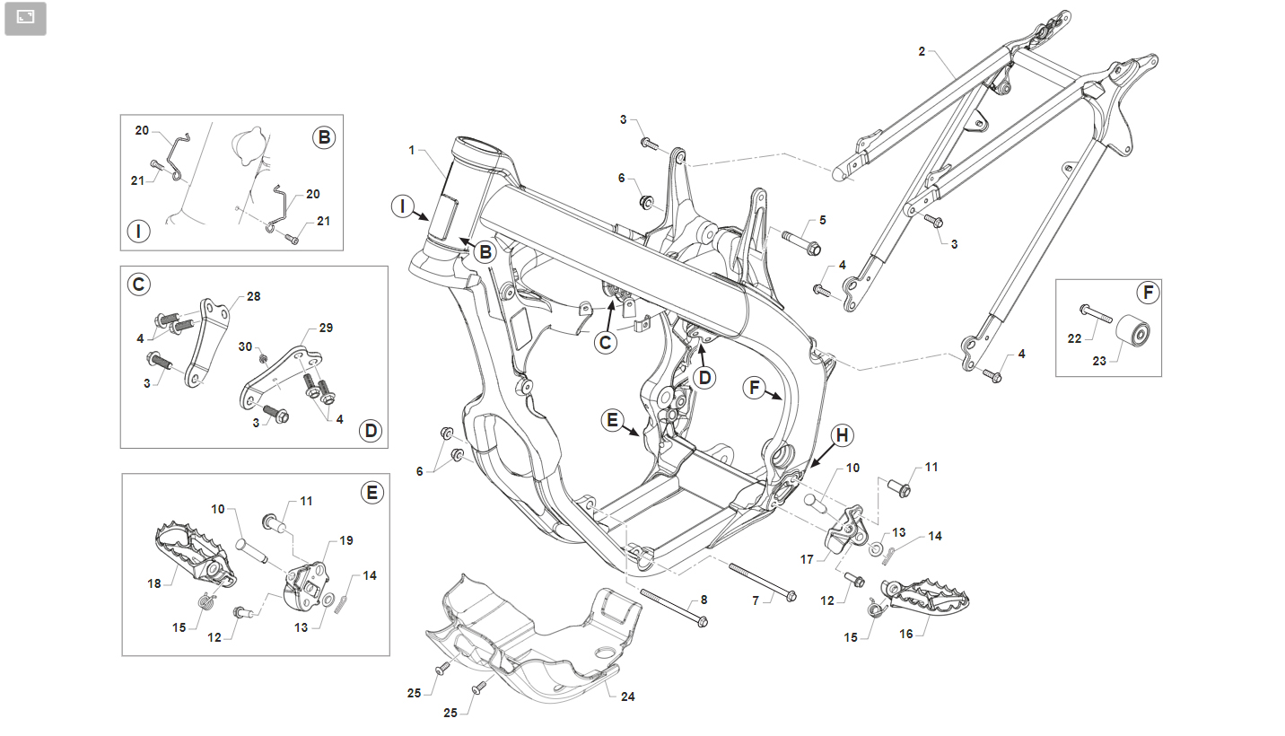 4T 300 FI MX TWIN 2022/2023 - FRAME - FRAME