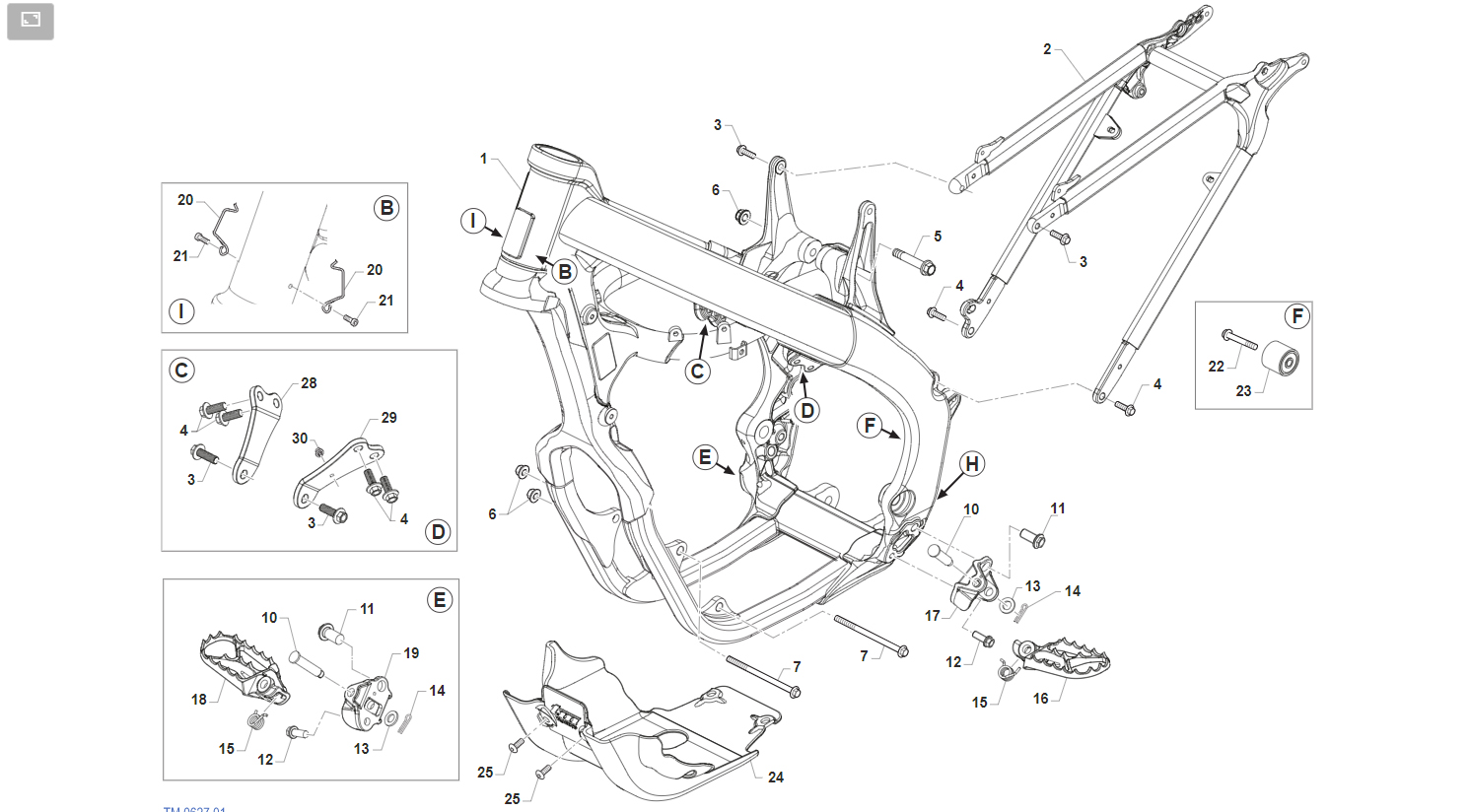4T 450 FI MX 2022/2023 - FRAME - FRAME