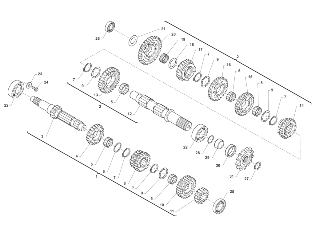 4T 450 FI SMK FROM 2021 TO 2026 - ENGINE - GEAR SHIFT 6M