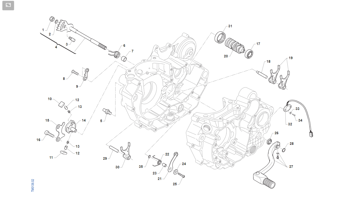 4T 450 FI SMK DAL 2022 AL 2024 - MOTORE - COMANDO CAMBIO