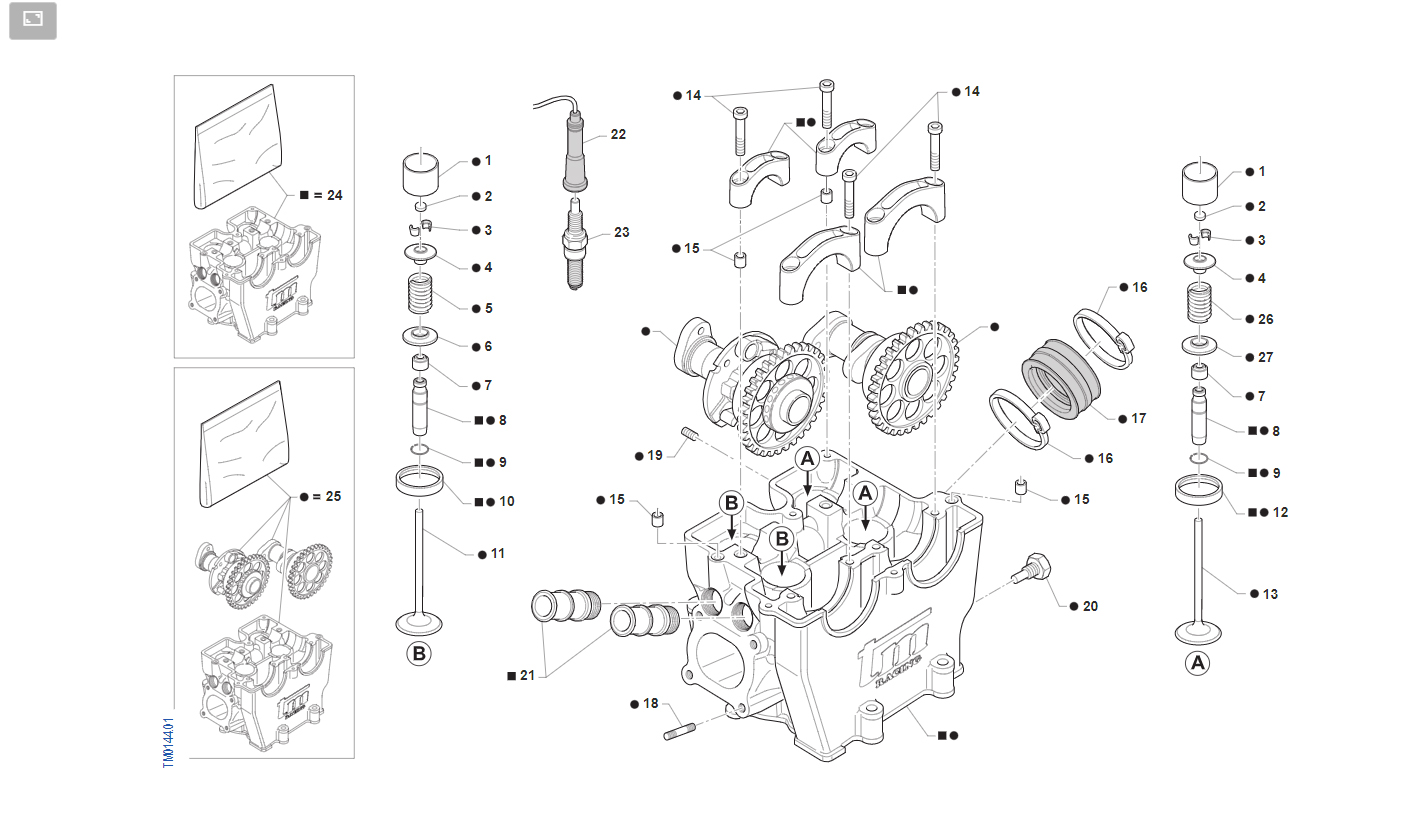 4T 450 FI EN/SMR FROM 2022 TO 2024 - ENGINE - HEAD ENGINE
