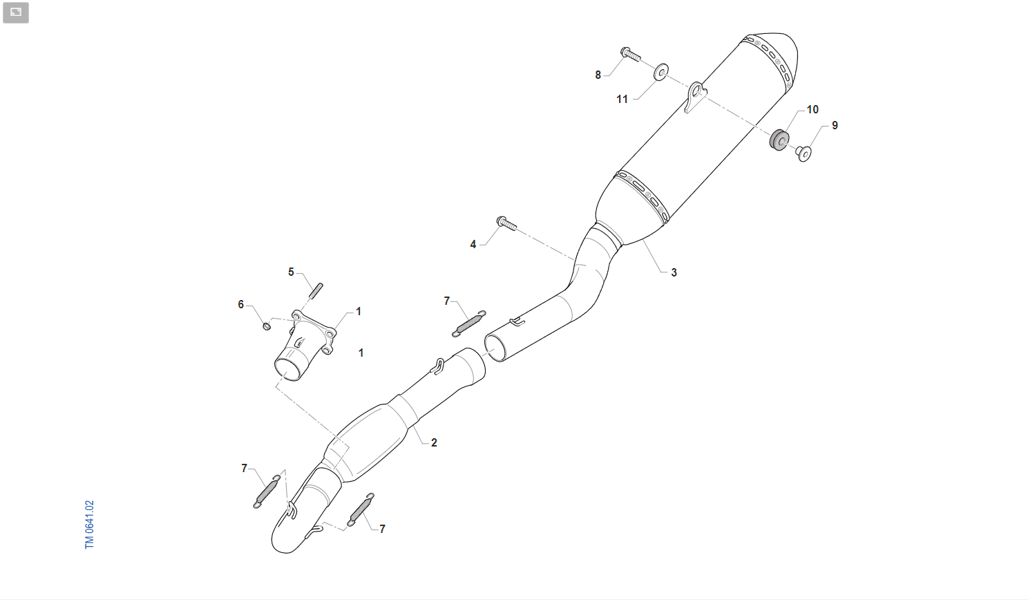 4T 530 FI EN 2022/2023 - FRAME - EXHAUST SYSTEM