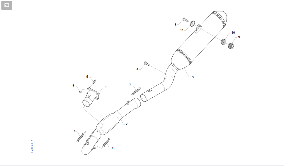 4T 530 FI SMR 2022/2023 - FRAME - EXHAUST SYSTEM