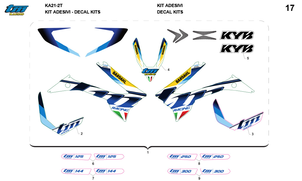 KIT ADESIVI MY 2021 2T (A CARBURATORE)