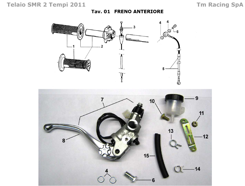 2T 125 SMR FROM 2008 TO 2011 - FRAME - FRONT BRAKE