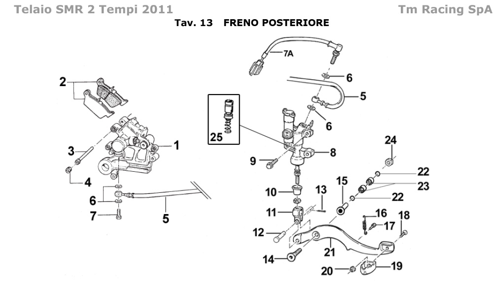 2T 125/250/300 SMR DE 2008 A 2011 - BASTIDOR - FRENO TRASERO