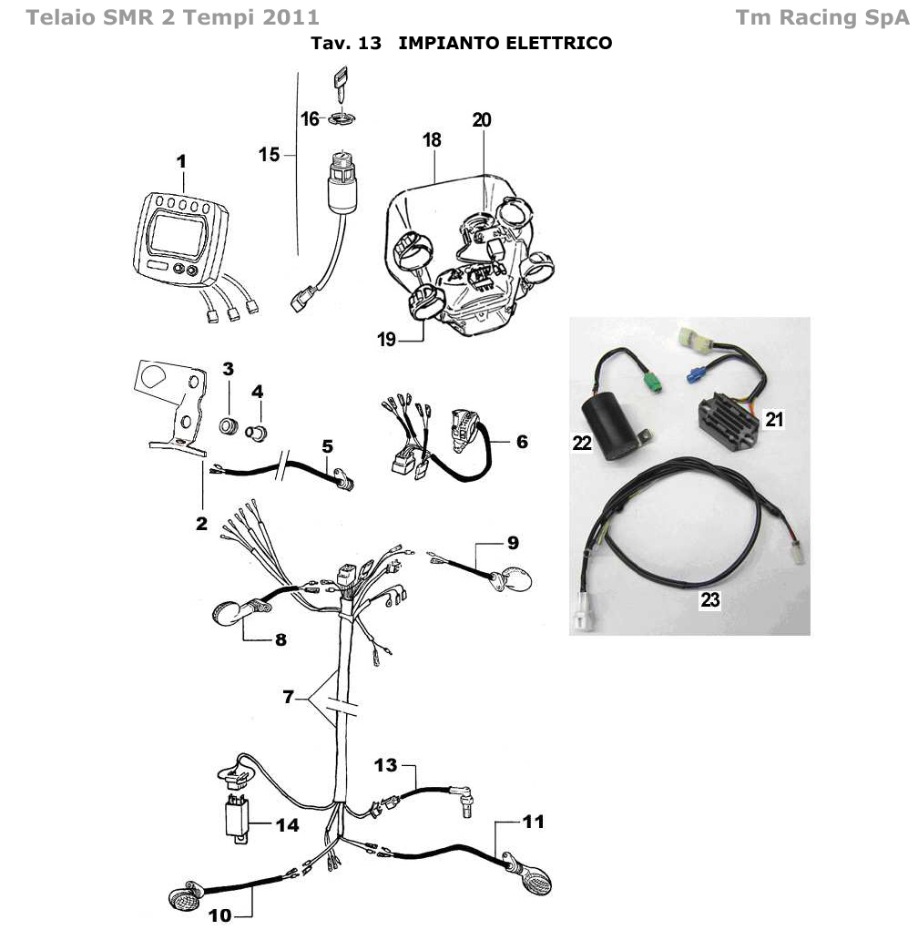 2T 125/250/300 SMR FROM 2008 TO 2011 - FRAME - ELECTRICAL SYSTEM