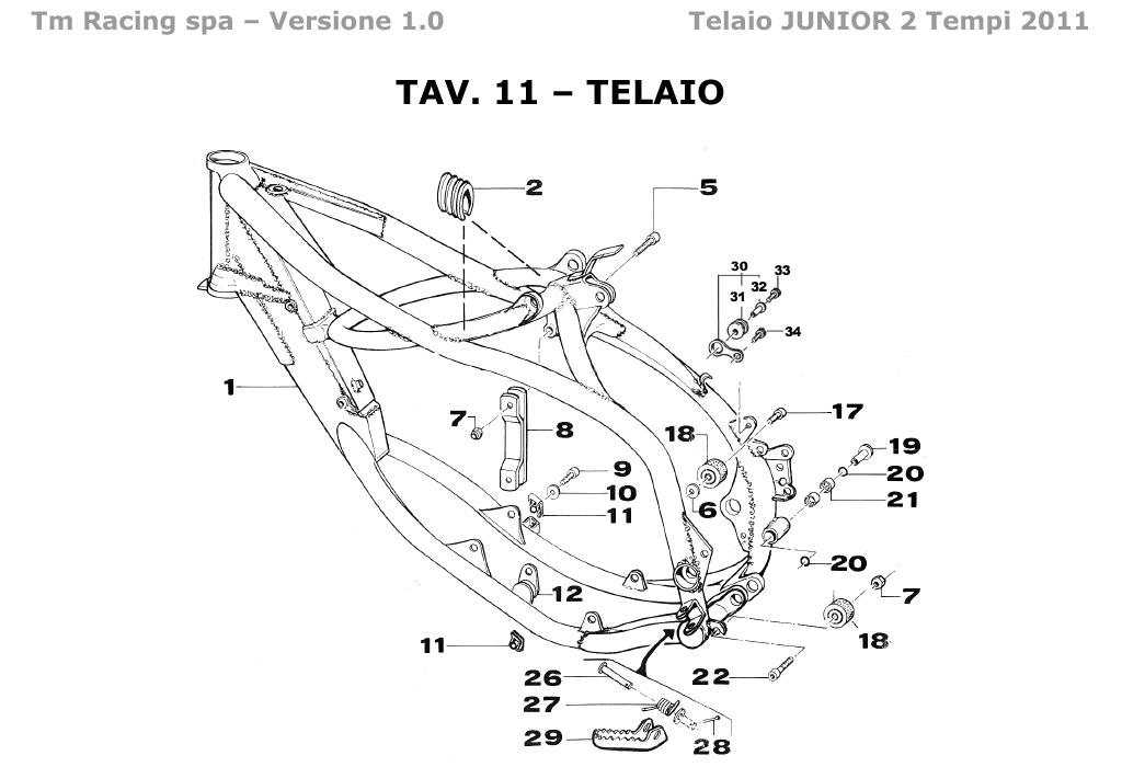 2T 80,85,100 MX JUNIOR 2011/2012 - FRAME