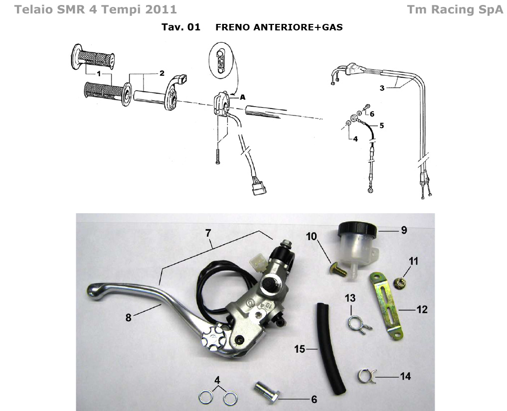 4T 250/450/530 FI SMR 2011 - BASTIDOR - FRENO DELANTERO Y ACELERADOR