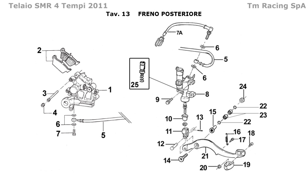 4T 250/450/530 FI SMR 2011 - FRAME - REAR BRAKE