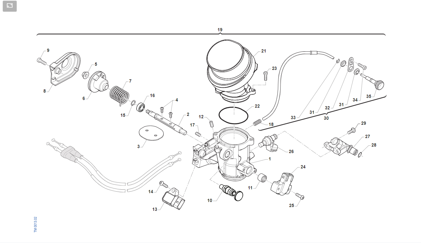 4T 250 FI EN TWIN DE 2022 A 2024 - MOTOR - CUERPO DE ACELERADOR