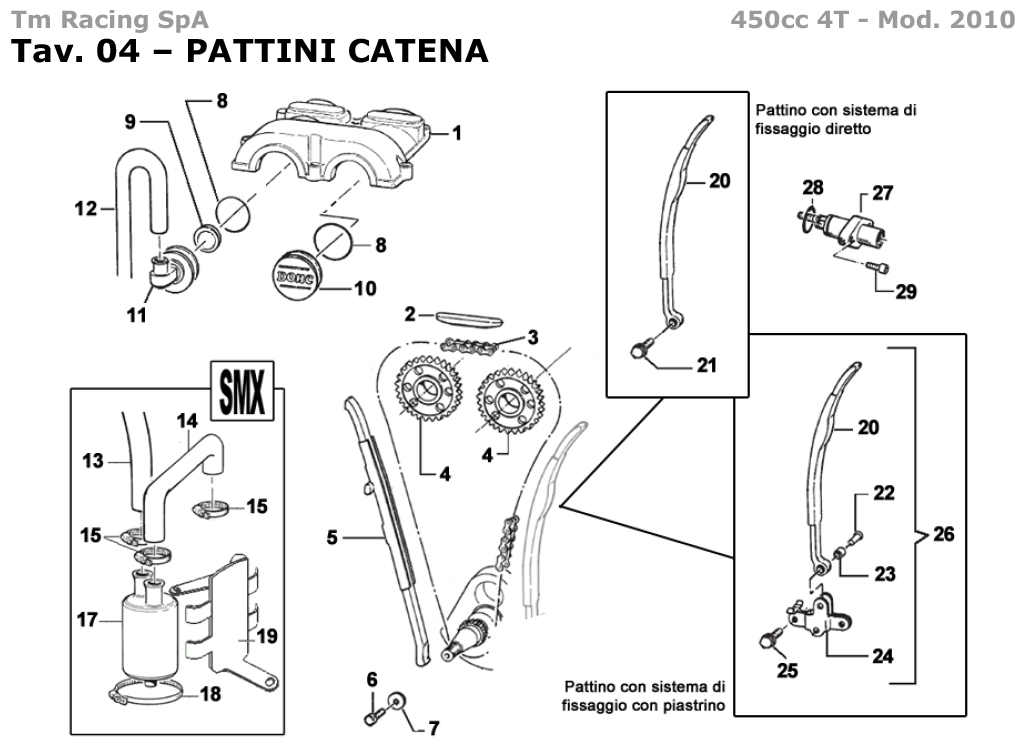 4T 450 FI EN/MX/SMX/SMR/SMM 2010 - ENGINE - CHAIN GUARDS