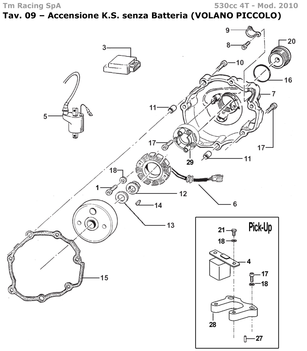 4T 530 FI EN/MX/SMX/SMR/SMM 2010 - ENGINE - KS IGNITION WITHOUT BATTERY (SMALL FLYWHEEL)