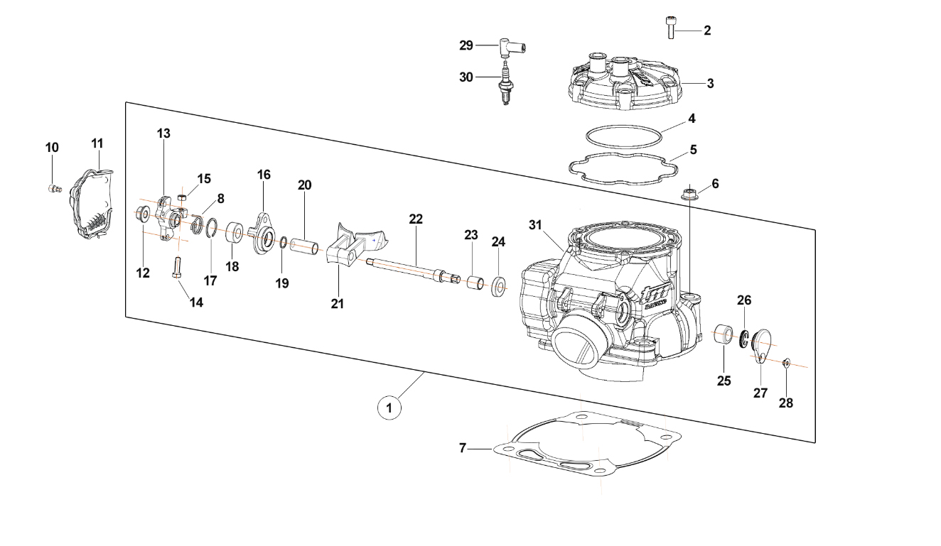 2T 250 EN/MX 2015 - MOTOR - CILINDRO