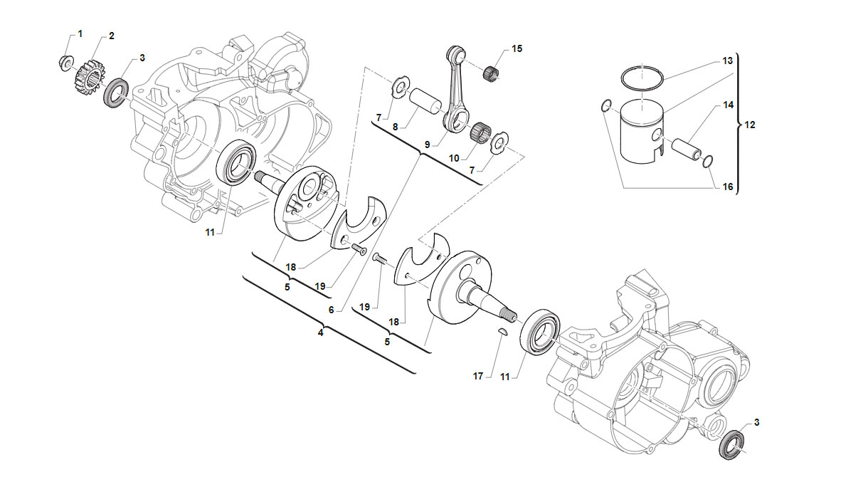 2T 100 MX/SMX JUNIOR 2022 - MOTOR - CIGÜEÑAL 18 -PISTÓN