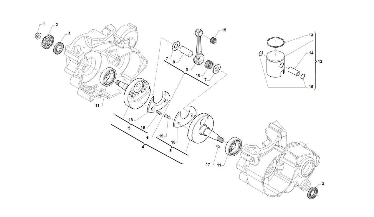 2T 112 MX/SMX JUNIOR DE 2021 A 2026 - MOTOR - CIGÜEÑAL 20 -PISTÓN