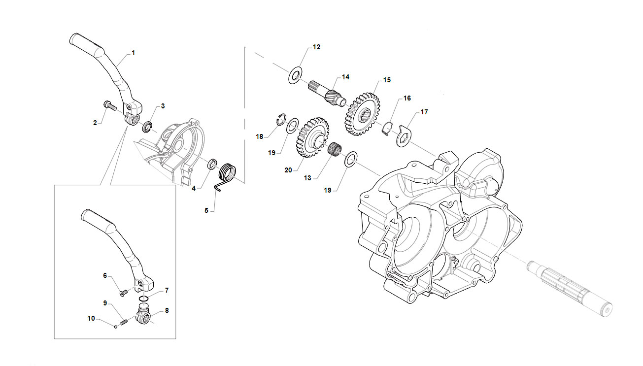2T 112 MX/SMX JUNIOR FROM 2021 TO 2026 - ENGINE - KICK STARTER