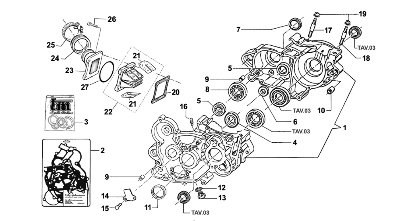 2T 125 EN/MX 2013/2014 - MOTOR - CARTER