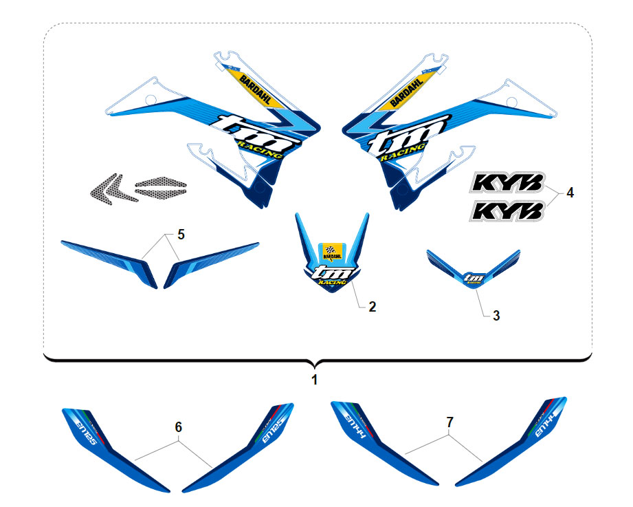 2T 125/144 EN 2020 - TELAIO - KIT ADESIVI