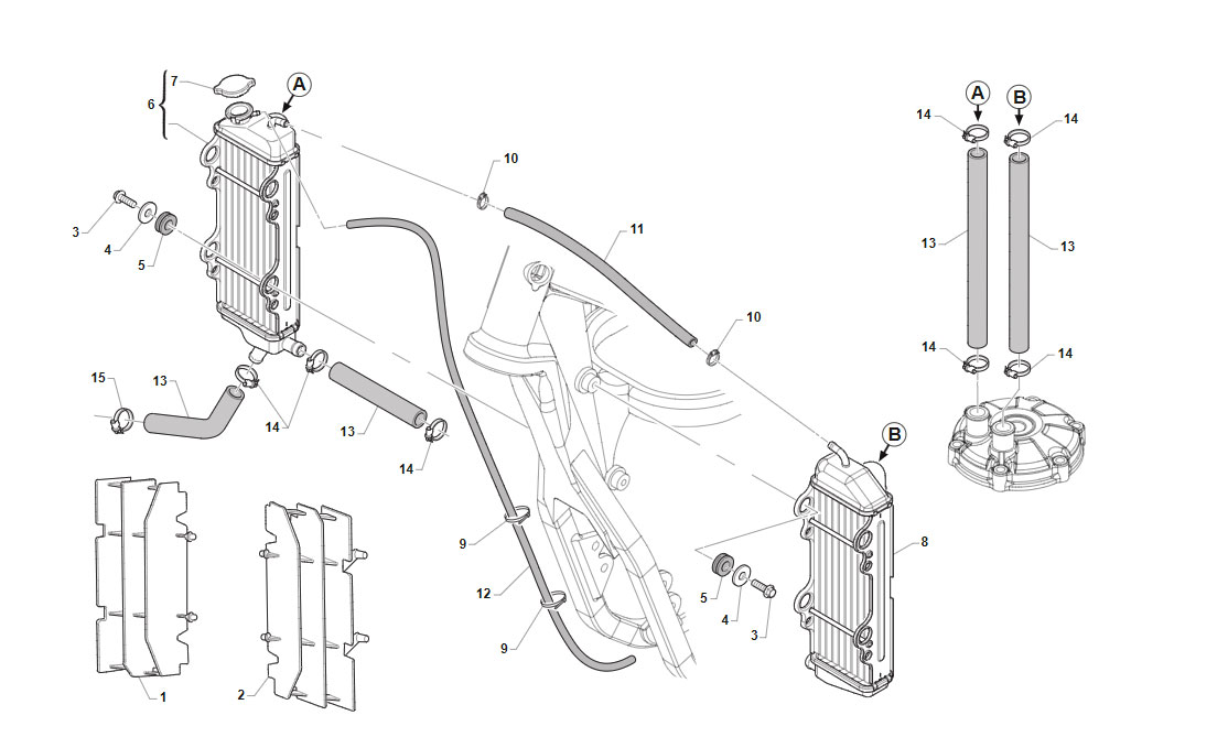 2T 125/144 EN 2020/2021 - FRAME - RADIATOR