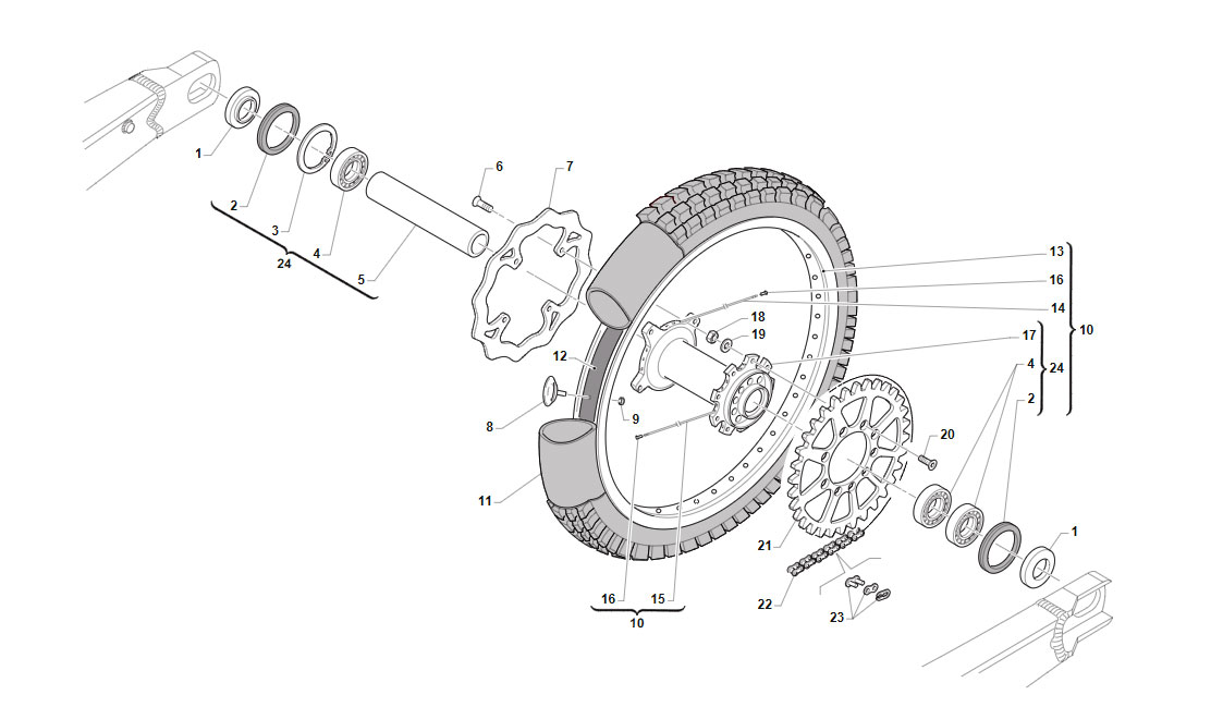 2T 125/144 EN/FI EN 2021 - TELAIO - RUOTA POSTERIORE