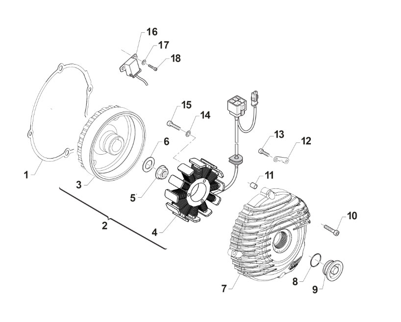 2T 125 FI EN/SMR DAL 2020 AL 2024 - MOTORE - ACCENSIONE