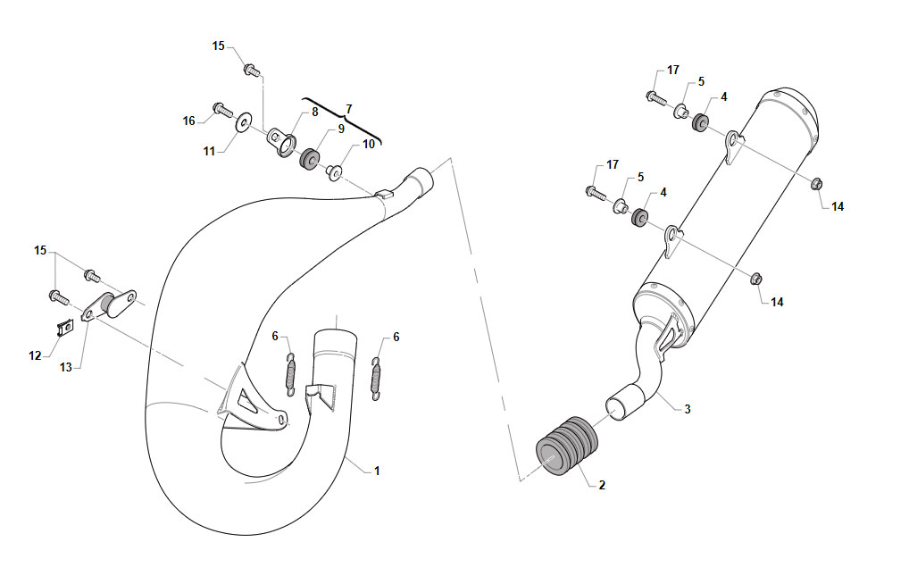 2T 125 Fi SMR 2021 - TELAIO - SCARICO