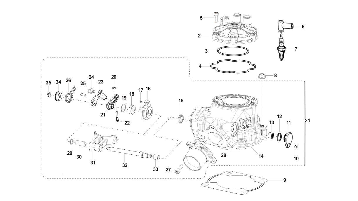 2T 125 Fi SMR DE 2020 A 2022 - MOTOR - CILINDRO